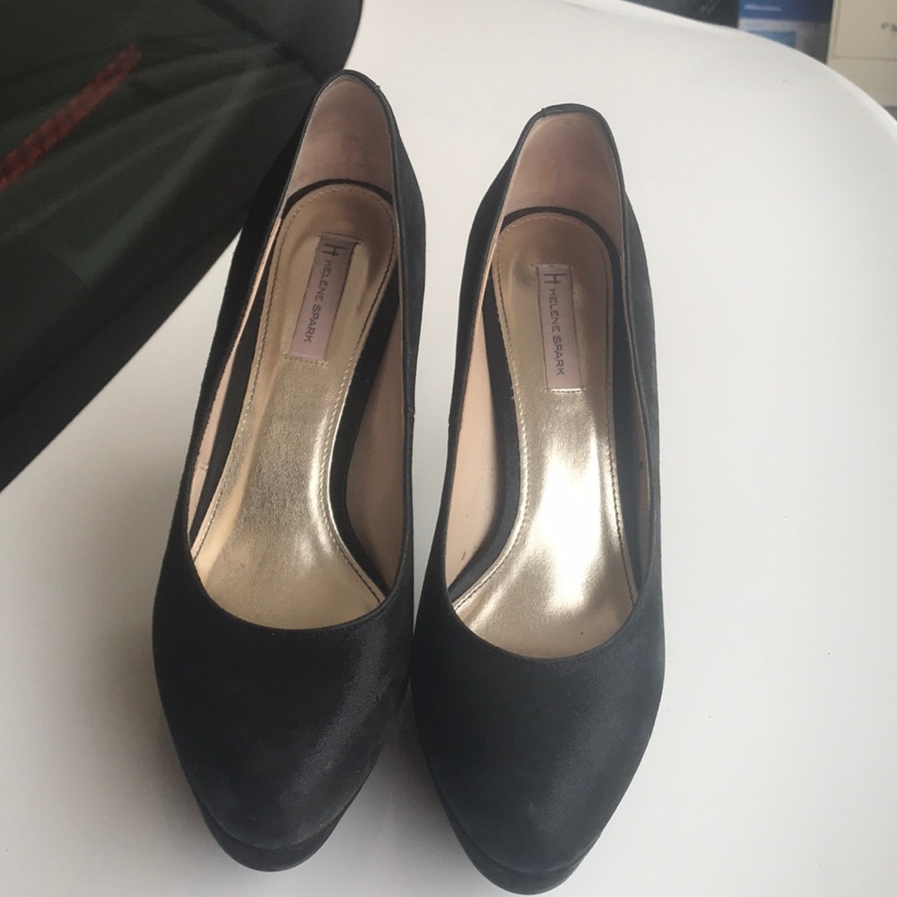 Black evening classy shoes size 8.5 (25)